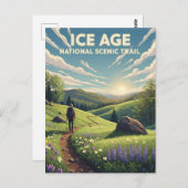 ウィスコンシン氷河国家風光明媚なトレイル旅行 ポストカード (正面/裏面)