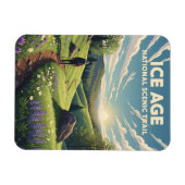 ウィスコンシン氷河国家風光明媚なトレイル旅行 マグネット (横)