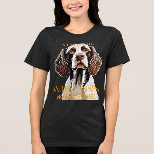 ウィスコンシン準州の犬 ウォーター・スパニエル トライブレンドＴシャツ (正面)