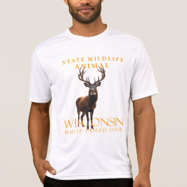 ウィスコンシン準州の野生動物 シロオジシ Tシャツ