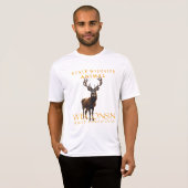 ウィスコンシン準州の野生動物 シロオジシ Tシャツ (正面フル)
