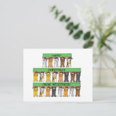 ウィスコンシン猫からの楽しいクリスマス シーズンポストカード (スタンド正面)