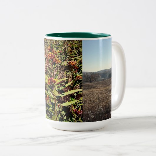ウィスコンシン秋ワイルドフラワーアンドフィールドコーヒーマグ ツートーンマグカップ (正面右)
