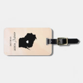 ウィスコンシン結婚マップ荷物タグ、カスタムギフト ラゲッジタグ (正面横)