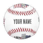 ウィスコンシン統一された州州マップヴィンテージUSA 野球ボール (裏面)