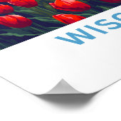 ウィスコンシン統一された州旅行プリント ポスター (角)