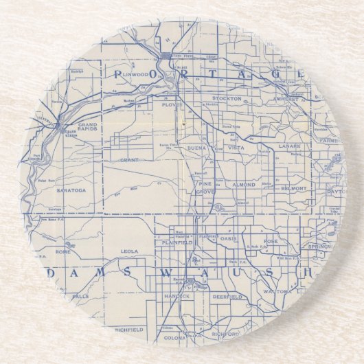 ウィスコンシン自転車道路地図2 コースター (正面)