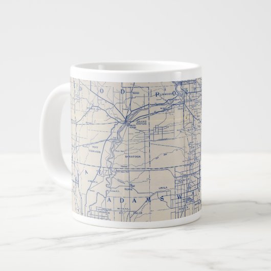 ウィスコンシン自転車道路地図2 ジャンボコーヒーマグカップ (正面左)