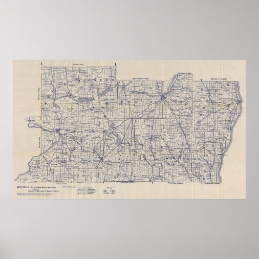 ウィスコンシン自転車道路地図3 ポスター (正面)
