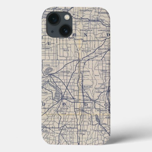 ウィスコンシン自転車道路地図4 Case-Mate iPhoneケース (裏面)