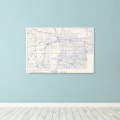 ウィスコンシン自転車道路地図5 キャンバスプリント (インサイチュ (ウッドフロア))