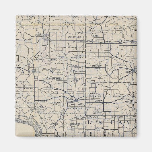 ウィスコンシン自転車道路地図8 マグネット (正面)