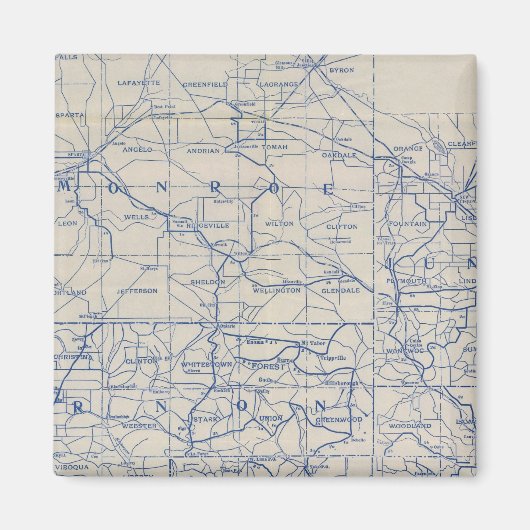 ウィスコンシン自転車道路地図 マグネット (正面)