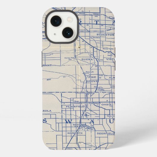 ウィスコンシン自転車道路地図 2 iPhoneケース (裏面)