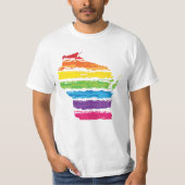 ウィスコンシン色の打撃 Tシャツ (正面)