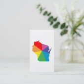 ウィスコンシン色バースト 名刺 (スタンド正面)