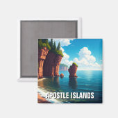 ウィスコンシン諸島国家レイクショア マグネット (正面/裏面)