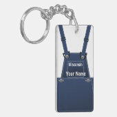 ウィスコンシン農家よだれかけオーバーオール キーホルダー (正面左)