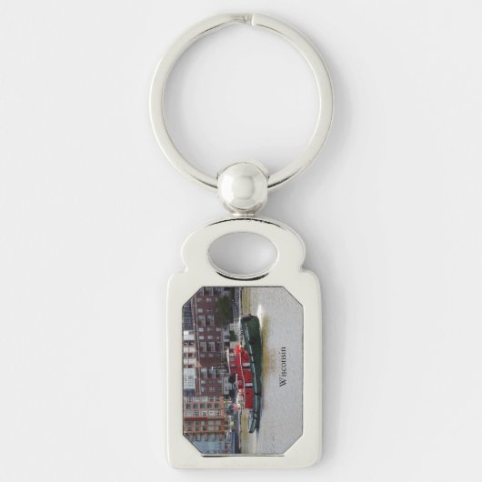 ウィスコンシン金属キーチェーン キーホルダー (正面)
