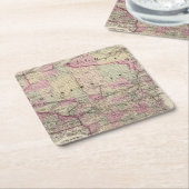 ウィスコンシン9 スクエアペーパーコースター (アングル)