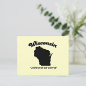 ウィスコンシン - うちの乳製品の香りを嗅いでみて ポストカード (スタンド正面)