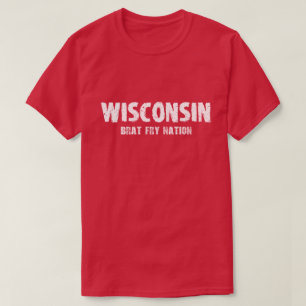 ウィスコンシン-がきの揚げ物の国家のTシャツ Tシャツ