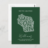 ウィスコンシン |アドレスの変更 ポストカード (正面/裏面)