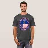 ウィスコンシン、ウィスコンシンのTシャツ、リーギング Tシャツ (正面フル)