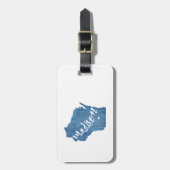 ウィスコンシン・ウッド・グレイン・マディソン ラゲッジタグ (正面縦)