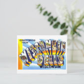 ウィスコンシン・デルからのヴィンテージの挨拶 ポストカード (スタンド正面)