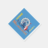 ウィスコンシン・ナプキンス・ミルウォーキー州旗 スタンダードカクテルナプキン (角)