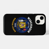 ウィスコンシン・バッジャー州旗 iPhoneケース (裏面横)