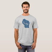 ウィスコンシン ホーム ウッドグレイン Tシャツ (正面フル)