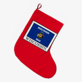 ウィスコンシン ラージクリスマスストッキング (正面 (吊り時))