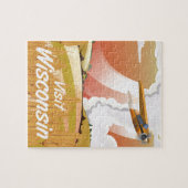 ウィスコンシン・ヴィンテージ旅行ポスター ジグソーパズル (横)