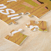 ウィスコンシン・ヴィンテージ旅行ポスター ジグソーパズル (側面)