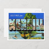 ウィスコンシン・ヴィンテージ・トラベルのメリルからの挨拶 ポストカード (正面/裏面)