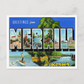 ウィスコンシン・ヴィンテージ・トラベルのメリルからの挨拶 ポストカード (正面)