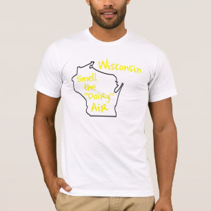 ウィスコンシン-酪農場の空気をかいで下さい Tシャツ
