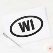 ウィスコンシン – 4楕円の車のシールのシート 楕円形シール (封筒)