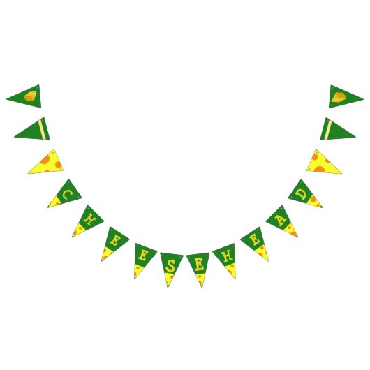 ウィスコンシンCheesehead Greenbayのパーティーの旗 バンティングフラッグ (全)