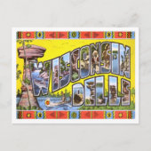 ウィスコンシンDellsヴィンテージ大文字葉書 ポストカード (正面)