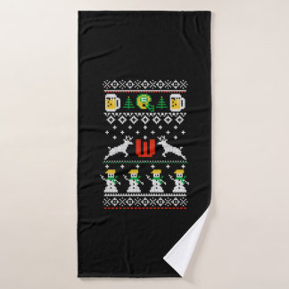 ウィスコンシンtシャツのクリスマス バスタオル