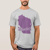 ウィスコンシンTシャツの州 Tシャツ (正面)