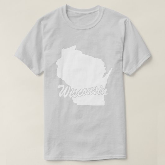 ウィスコンシンTシャツの州 Tシャツ (デザイン正面)