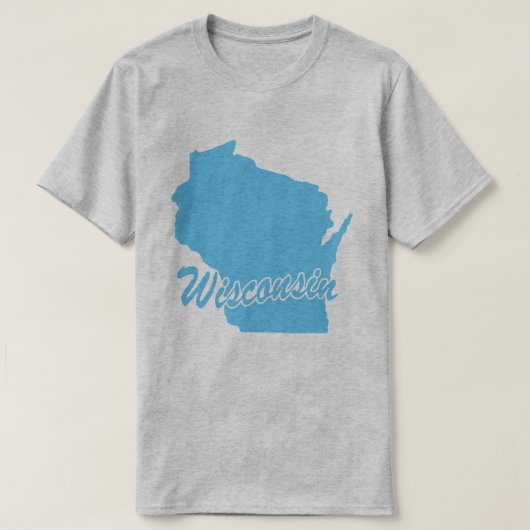 ウィスコンシンTシャツの州 Tシャツ (デザイン正面)
