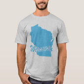 ウィスコンシンTシャツの州 Tシャツ (正面)