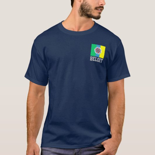 ウィスコンシンTシャツ・ベロイト国旗 Tシャツ (正面)