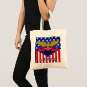 ウィスコンシンUSAフラグ トートバッグ (正面(商品))