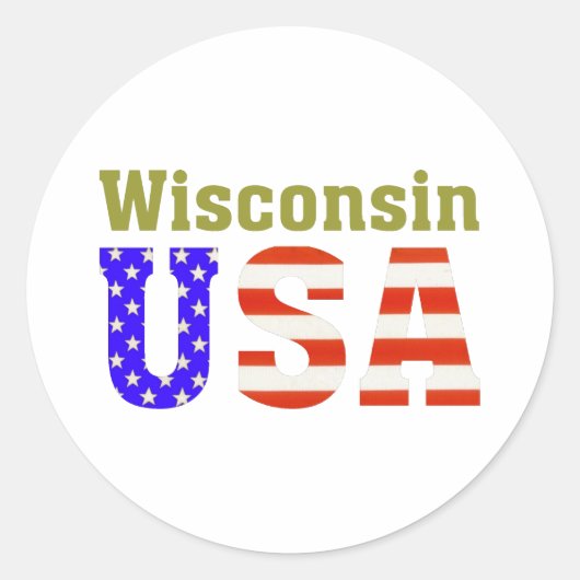 ウィスコンシンUSA! ラウンドシール (正面)